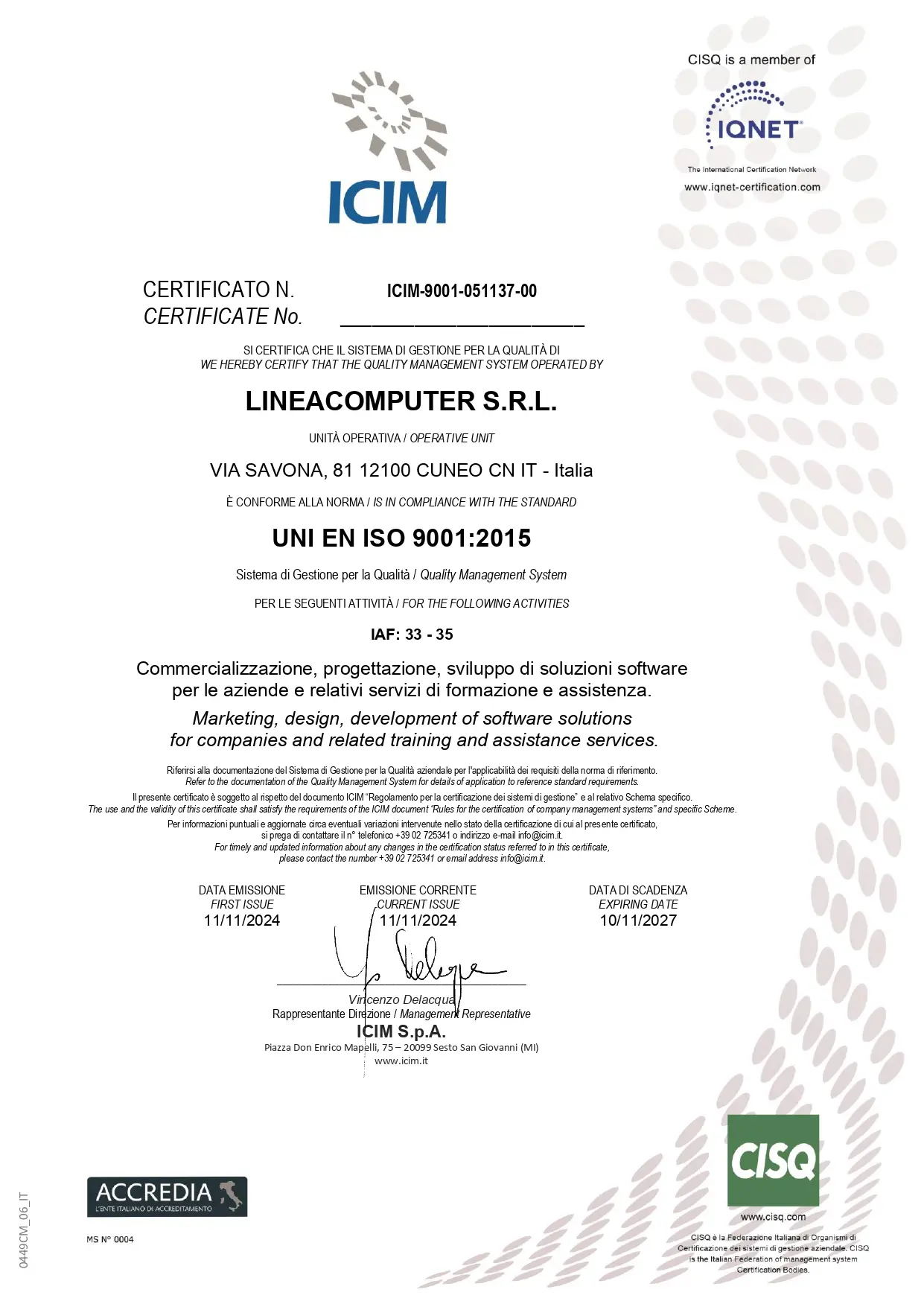 Scarica certificato UNI EN ISO 9001