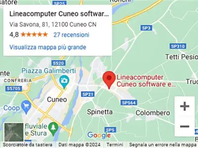 lineacomputer cuneo mappa