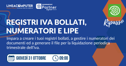 Webinar: Registri IVA bollati, LIPE