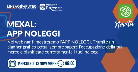 Webinar: App planner noleggi integrato in Mexal